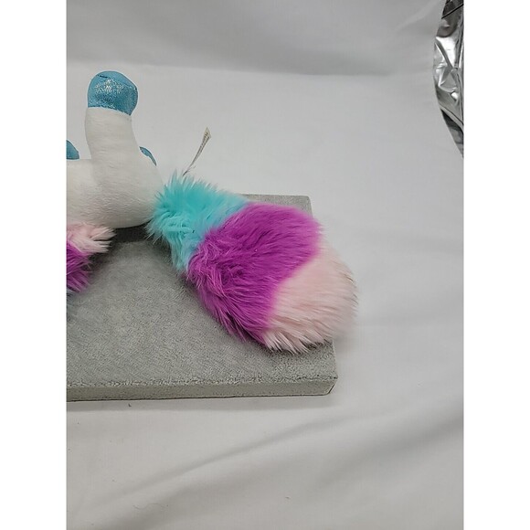Hands On Ganz Plush Unicorns Fluffy Unicorn White with Multicolor Fluffy Tail 6" - Picture 15 of 16